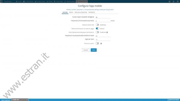 Configurazione APP Mobile
